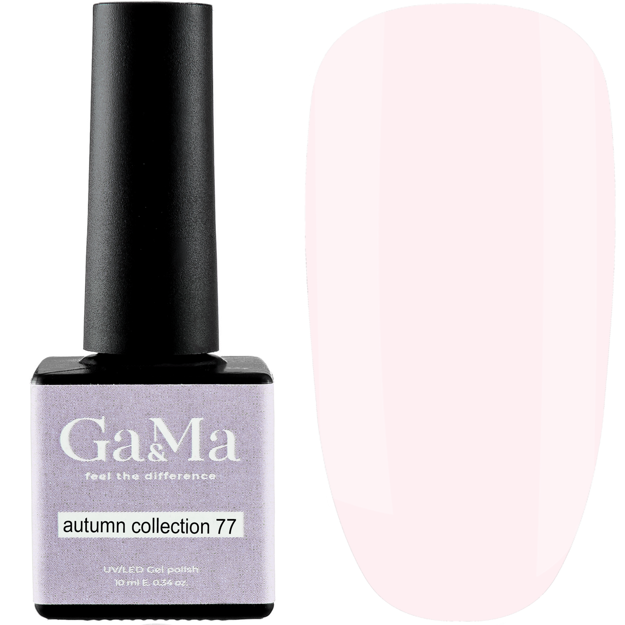 Гель-лак GaMa Autumn collection №077, 10 мл рожево-білий