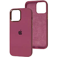 Чехол Silicone Case Metal Buttons (AA) для Apple iPhone 14 (6.1")