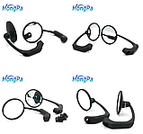 Дзеркала для мотоцикла HP-J001 чорні круглі універсальні (для різьблення 8 та 10мм), фото 3