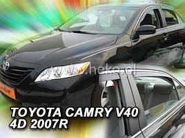 Дефлектори вікон (вітровики) Toyota Camry V40 2006-2011 4D (вставні, 4шт) (Heko)