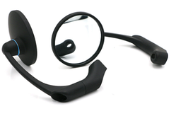 Дзеркала для мотоцикла HP-J001 чорні круглі універсальні (для різьблення 8 та 10мм)