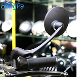 Дзеркала для мотоцикла HP-J001 чорні круглі універсальні (для різьблення 8 та 10мм), фото 7