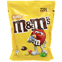 Драже арахіс Емендемс M&M s peanut 220g 27шт/ящ (Код: 00-00014917)