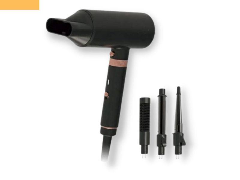 Фен для укладання волосся компактний з насадками 4в1 XPRO KM-9203 чорний (41074-15841_1115), фото 1