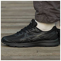 Мужские кроссовки Asics Gel Jog 100 Total Black, черные кожаные кроссовки асикс гель джог 100