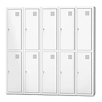 Металева шафа для одягу фарбована Шом 300/5/10 десятидверна ширина 1500 мм (Emby-ТМ)