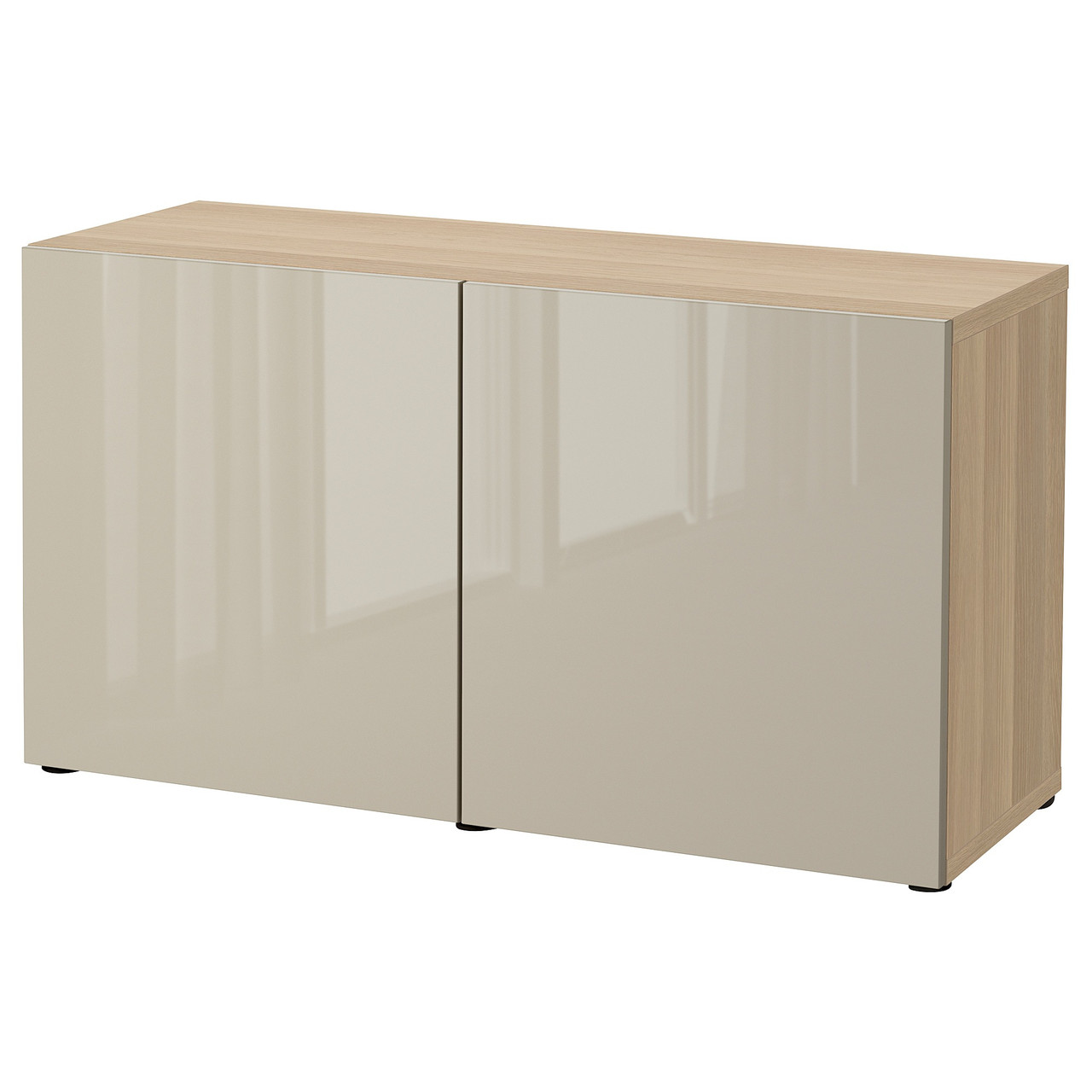 Комбинация с дверцами IKEA BESTÅСельсвикен глянцевый/бежевый, 120x42x65 см, 393.246.02 - фото 1 - id-p1931174236