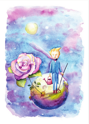 Поштова листівка "Принц і Троянда"