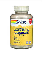 Solaray, Glycinate Magnesium Магній Гліцинат з підвищеною засвоюваністю,(Магний) 350 мг, 120 капсул