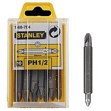 Біта двостороння STANLEY з шестигранним хвостовиком 1/4" Ph1 і Ph2, L=60мм, 10шт.