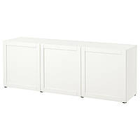 Комбинация для хранения с дверцами IKEA БЕСТО, белый, Ханвикен белый, 180x42x65 см, 393.250.03