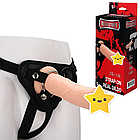 Реалистичный страпон RealStuff "Strap On Real Dildo" Dream toys