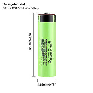 Акумулятор NCR 18650B LiitoKala 34B-JT, 3400mAh 6А, фото 3