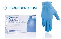 Перчатки смотровые Medicom SafeTouch® Advanced Slim Blue ХС, С, М , Л, ХЛ