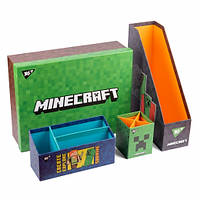 Настільний органайзер в наборі YES "Minecraft" картонний, 4 предмети