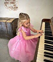 Дитяче рожеве нарядне плаття для дівчинки в стилі Барбі Barbie для 1,2,3,4,5,6,7,8,9,10 років