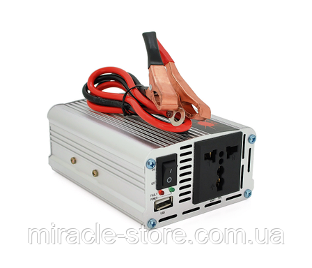 Інвертор напруги Himastar500W (DC:250W), 12/220V з апроксимованою синусоїдою, 1 універсальна розетка, фото 2