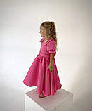 Дитяче рожеве нарядне плаття для дівчинки в стилі Барбі Barbie для 1,2,3,4,5,6,7,8,9,10 років, фото 3