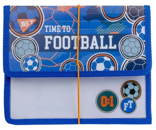 Папка для зошитів на гумці "Yes " пласт В5 491799 "Football", шт, фото 1