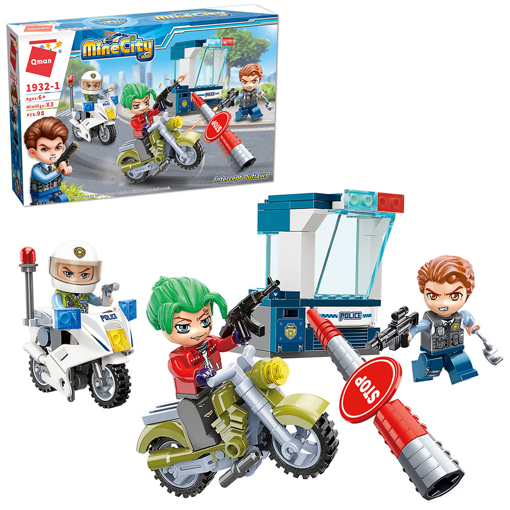 Конструктор Qman 1932-1 "Mine City" поліція Перехоплення злочинців, 98 дет., шт, фото 1