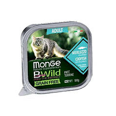 Monge BWild Grain Free Wet Cod Fish Adult Cat Консервований корм з тріски для дорослих кішок (паштет) 100г