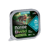 Monge BWild GF Wet Tuna Sterilized Cat Консервированный корм из тунца для стерилизованных кошек (паштет) 100г