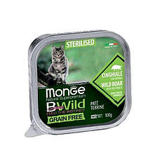 Monge BWild GF Wet Wild Boar Sterilized Cat Консерва з дикого кабана для стерилізованих котів (паштет) 100г