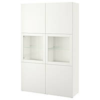 Стеллаж IKEA БЕСТО, Стеклянная дверь, белый Лаппвикен, 120x42x193 см, 290.594.48