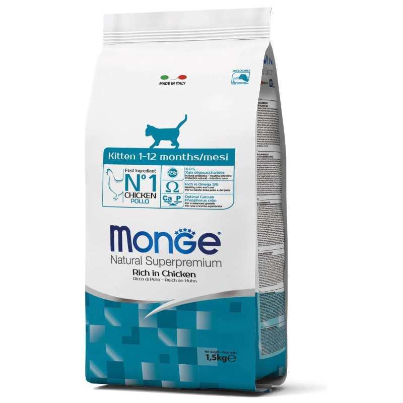 Monge Superpremium Kitten Rich in Chicken Сухий корм з куркою для кошенят у віці від 1 до 12 місяців 10кг