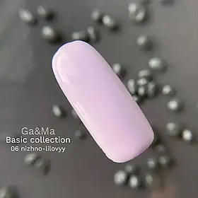 Гель-лак Ga&Ma Basic collection 006 Базова колекція ніжно-ліловий, 10 мл