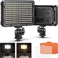 Neewer on Camera Video Light Photo 176 LED Panel с регулируемой яркостью и резьбой 1/4 дюйма для Canon, Nikon,