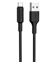 Кабель HOCO Soarer USB to Type-C 2A 1m Black (X25)