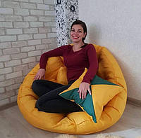 Кресло бескаркасное раскладное, Бескаркасная мебель дома (цвета можно выбрать), Кресло-трансформер ОКСФОРД