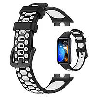 TPU ремінець для Huawei Band 8 (ASK-B19) | HMU | 16 мм | чорний та білий
