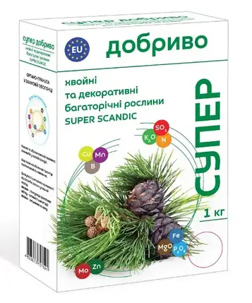 Водорозчинне добриво Супер для хвой та декоративних культур, 1 кг, фото 1