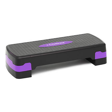 Степ-платформа 2-ступенева Cornix 68 х 28 х 10-15 см XR-0188 Black/Purple Poland, фото 1