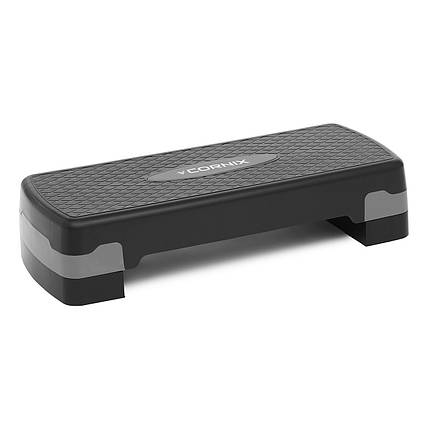 Степ-платформа 2-ступенева Cornix 68 х 28 х 10-15 см XR-0189 Black/Grey Poland, фото 1
