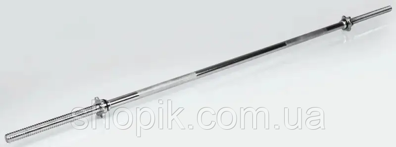 Гриф прямий хромований для штанги 160 см D 30 мм Shopik, фото 1
