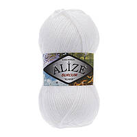 Alize Burcum Klasik 55 білий (пряжа алізе буркум класік)