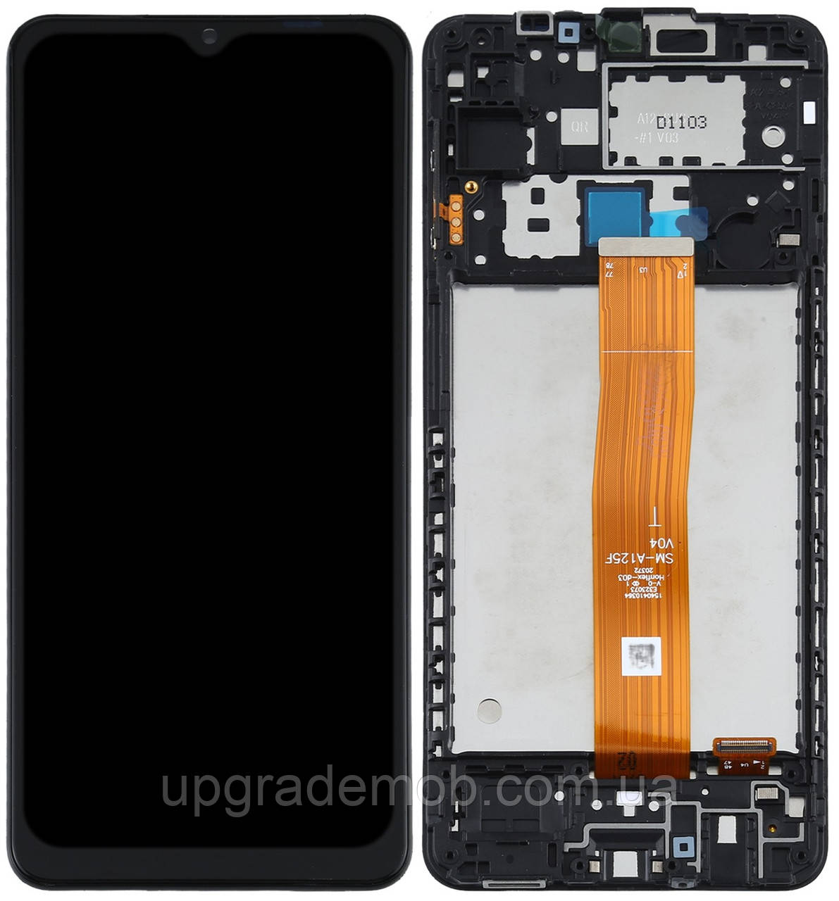 Дисплей модуль тачскрин Samsung A125 Galaxy A12 /A127 / M127 чорний універсальна версія з рамкою