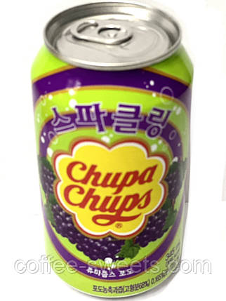 Chupa Chups Grape газований напій зі смаком винограду 345 мл, фото 2