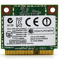 Wi-fi+BT модуль HalfSize Mini pcie Qualcomm Atheros AR5B22 802.11 b,g,n , 300Mbps 2,4 GHz/ 5GHz!