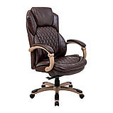 Крісло офісне Преміо Richman шкіряне коричневе для керівника, фото 7