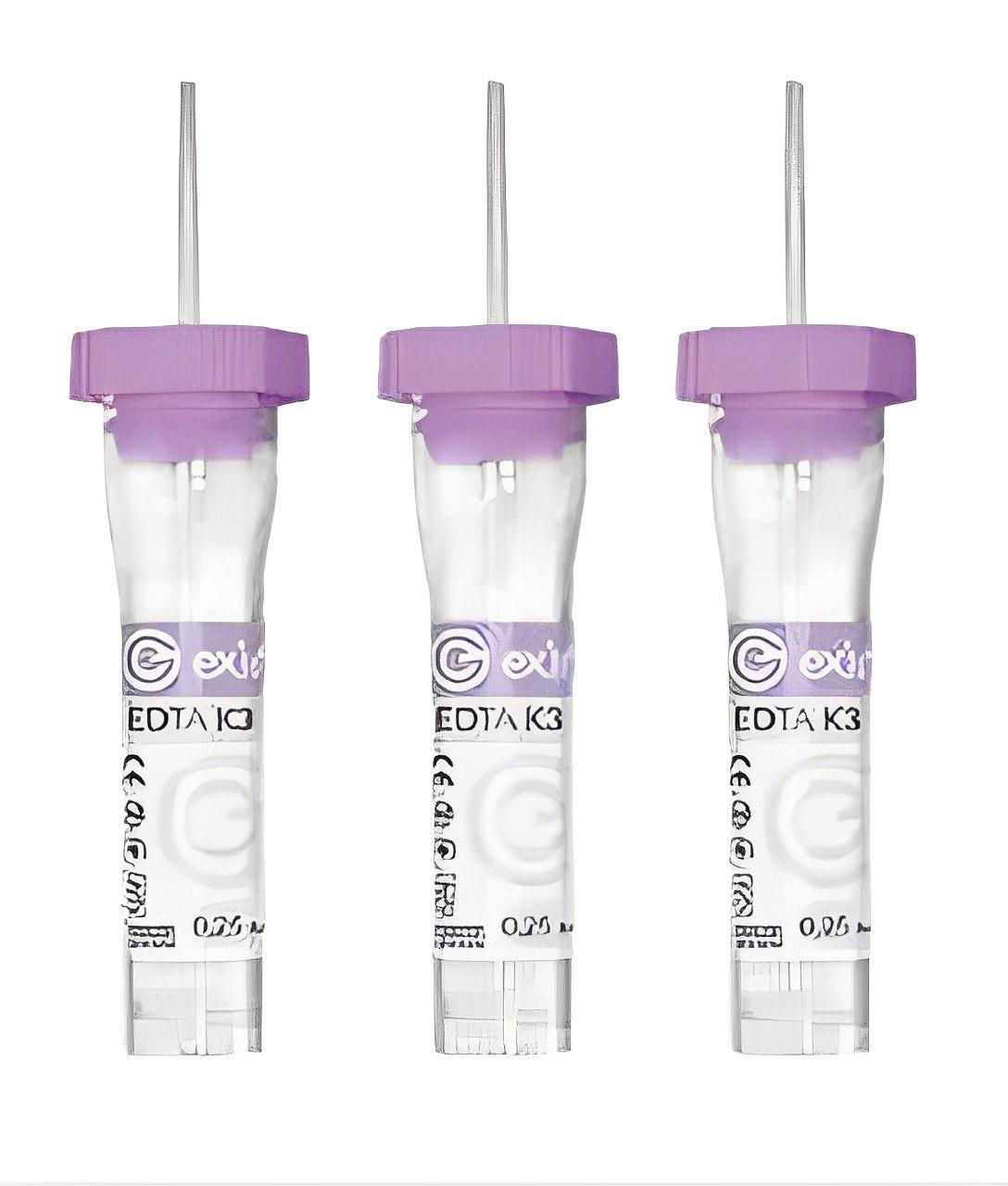Пробірка вакуумна для забору капілярної крові EximLab® з K3 EDTA фіолетова кришка 0,5 мл 8х42 мм