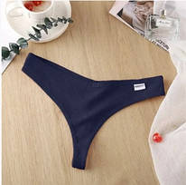 Трусики - стрінги в рубчик, FINETOO, оптом і в роздріб L,XL (б-т)