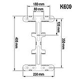 Кронштейн настінний для ЖК LED телевізора 40"-70" K600, фото 4