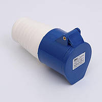 Силова розетка 2Р+РЕ 32А, ССІ-223 TAKEL, для 220 В (503220) ТАКЕЛ, переносна