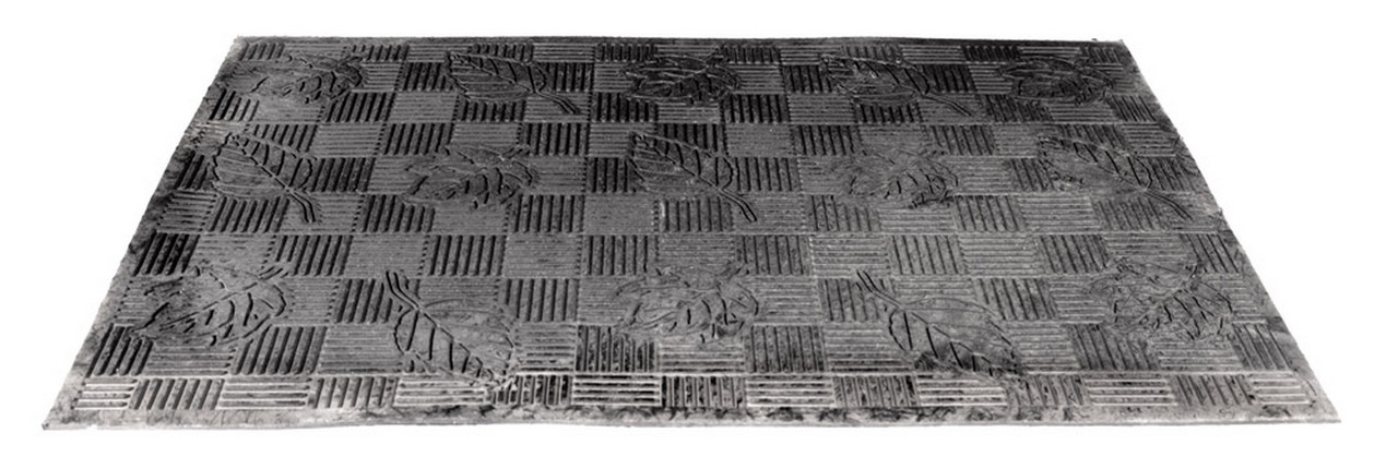 Килимок придверний гумовий ГОСПОДАР "Листя" 553х412х5 мм 92-0156, фото 1