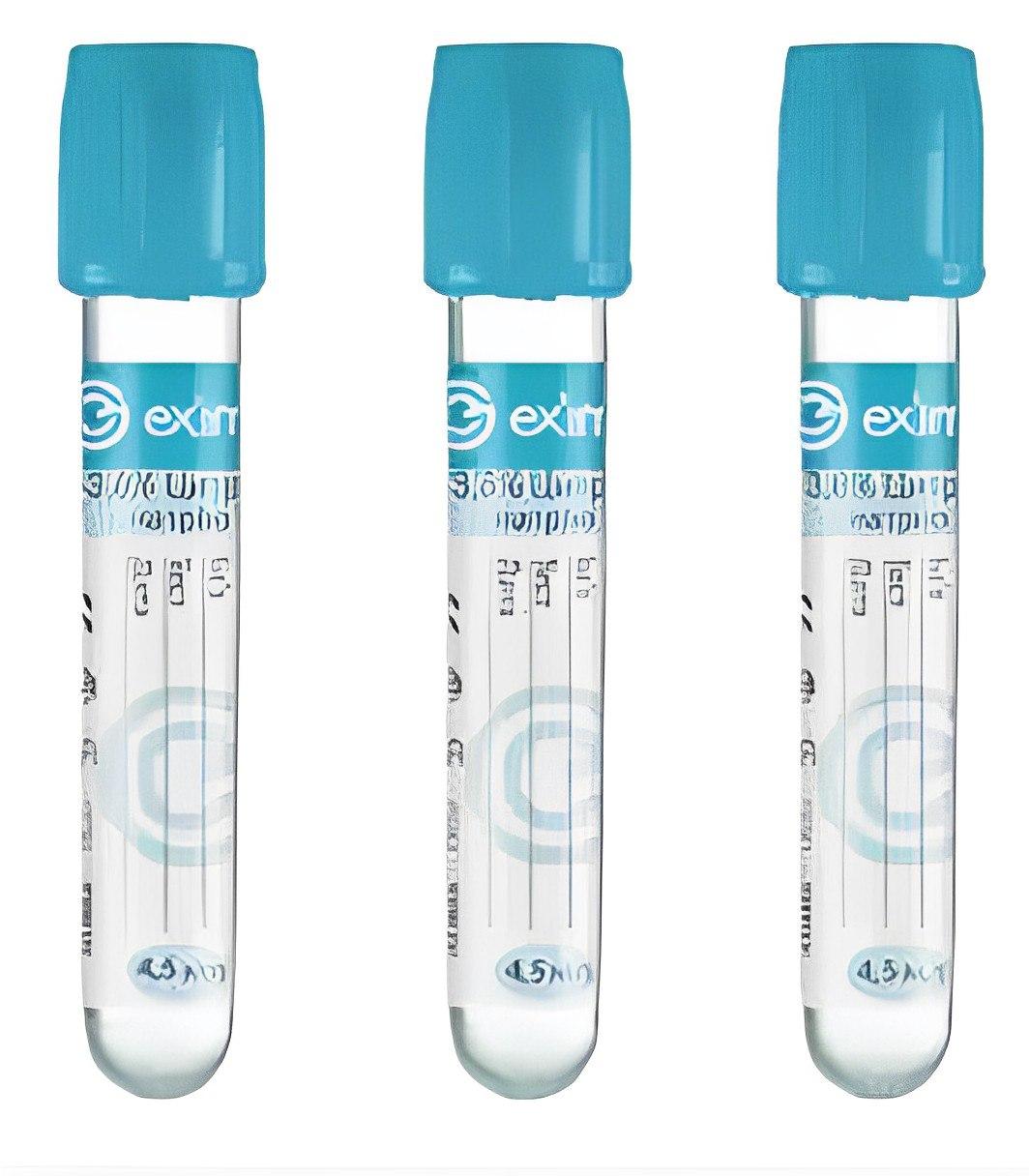 Пробірка вакуумна EximLab® з цитратом натрію блакитна кришка 4 (3,8%) мл 13х75 мм