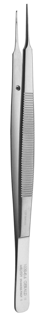 Пінцет хірургічний Gerald 1x2 0,6 мм прямий 175 мм, Medesy 1020/0,6-OY